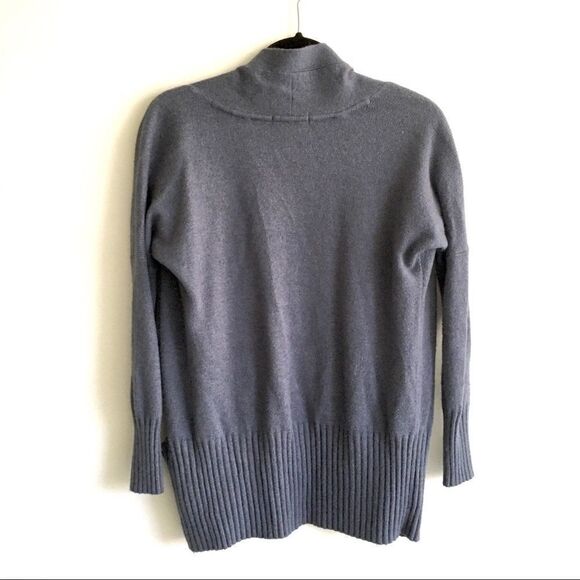 ARITZIA Lenox Cashmere Long Open Front Long Sleeve Cardigan Sweater Blue XXS - Picture 3 of 5